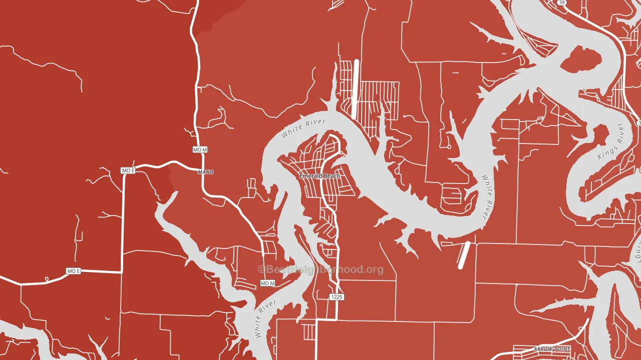 Emerald Beach, MO block-group political-lean map