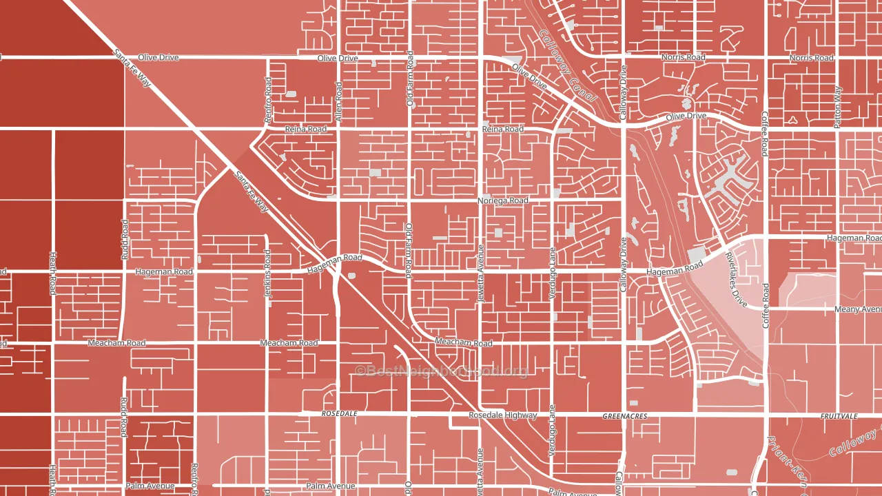 Emerald Estates, Bakersfield, CA block-group political-lean map