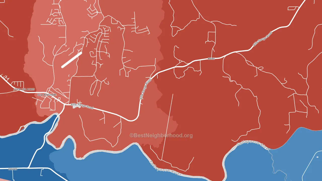 Emerald Mountain, AL block-group political-lean map