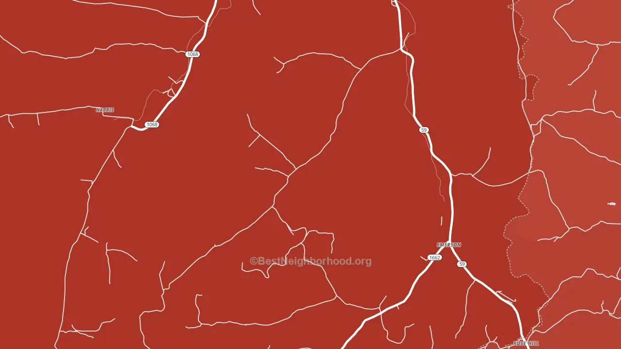 Emerson, KY block-group political-lean map