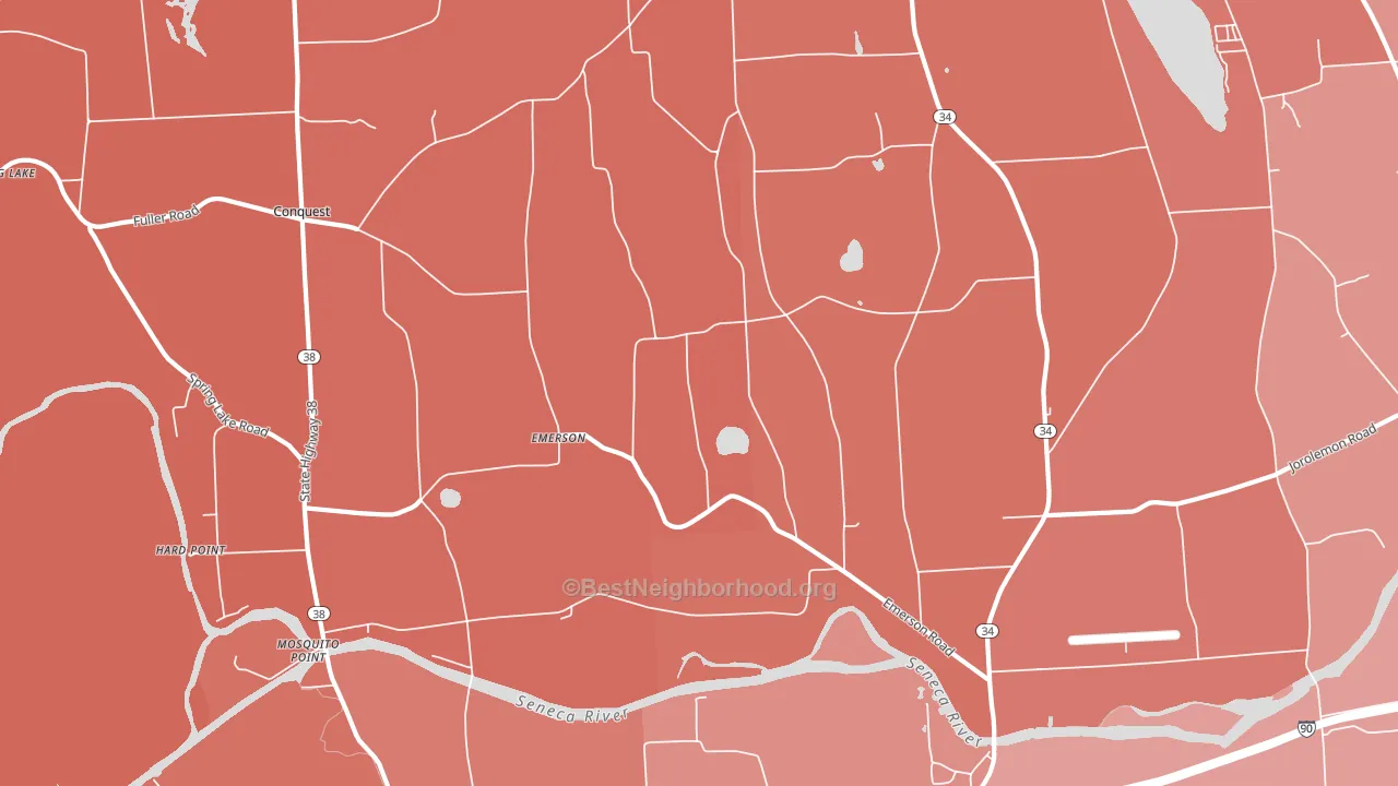 Emerson, NY block-group political-lean map