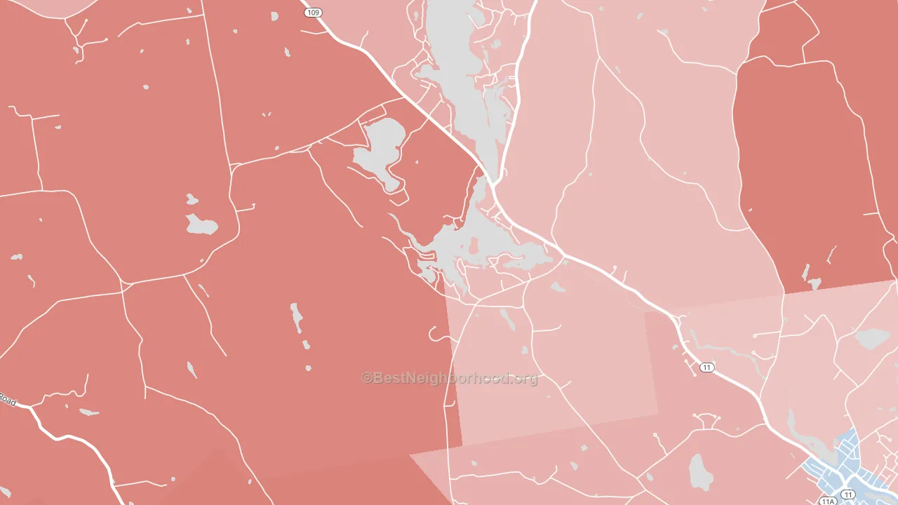 Emery Mills, ME block-group political-lean map