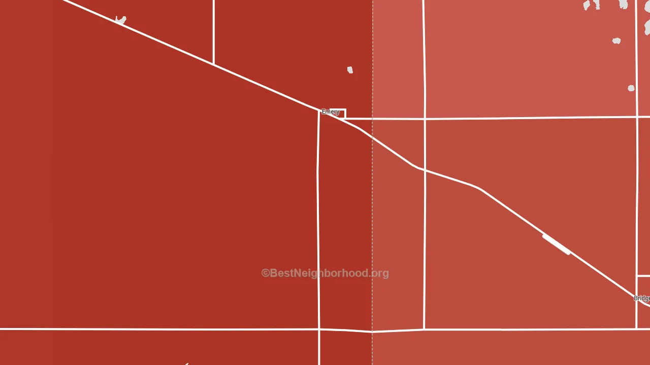 Emery, SD block-group political-lean map