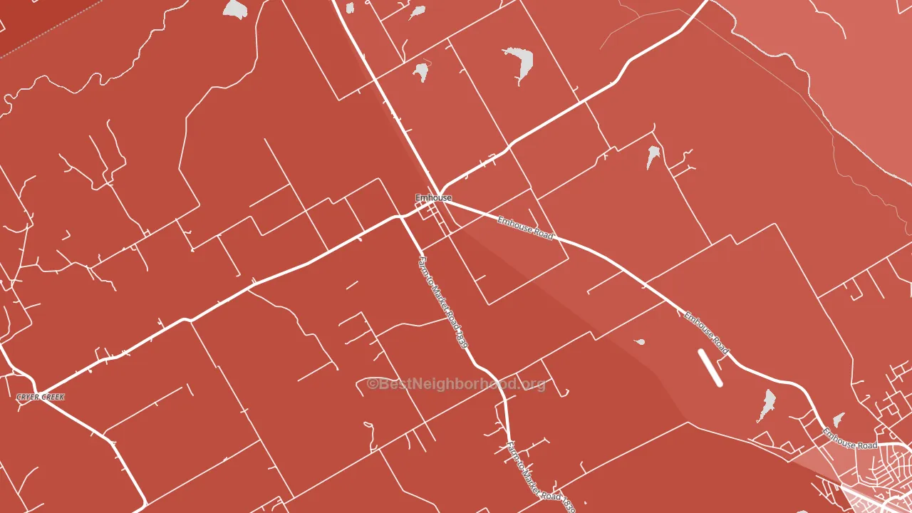 Emhouse, TX block-group political-lean map