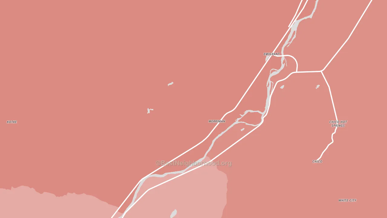 Emigrant, MT block-group political-lean map