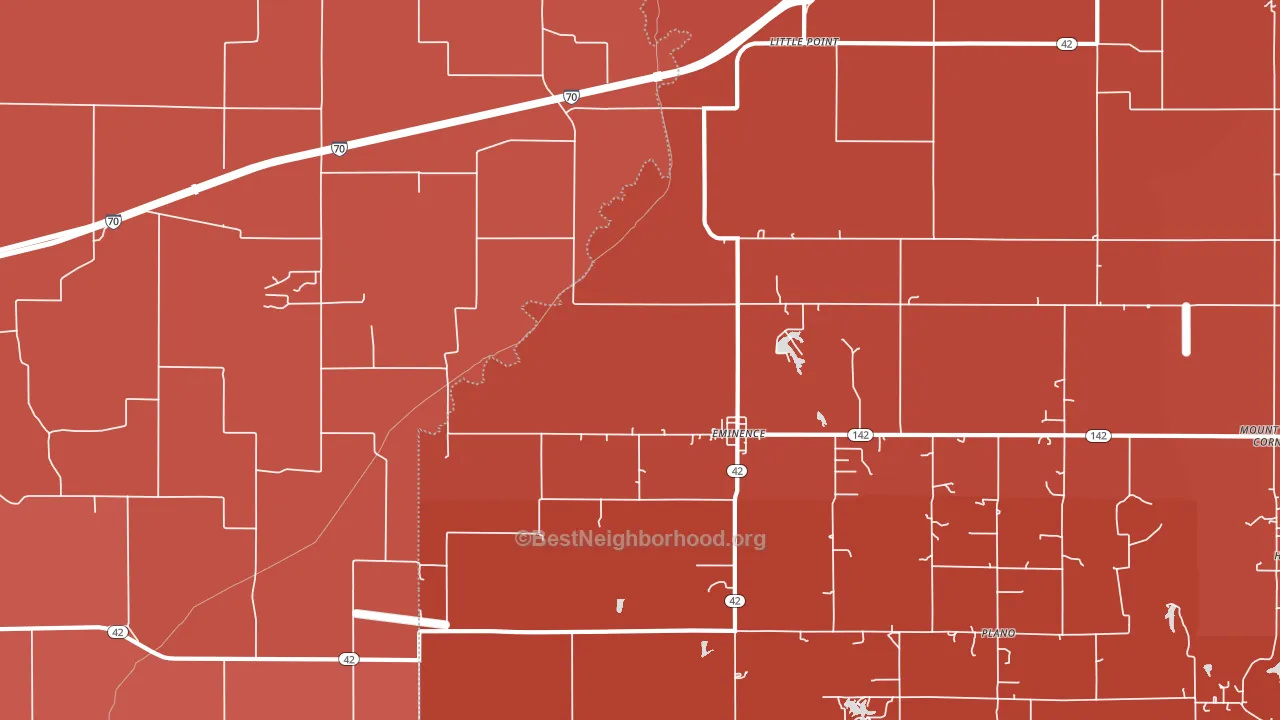 Eminence, IN block-group political-lean map