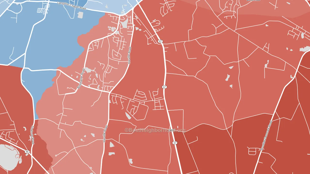 Emit, GA block-group political-lean map