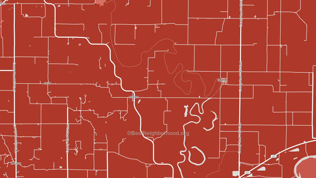 Emma, IL block-group political-lean map