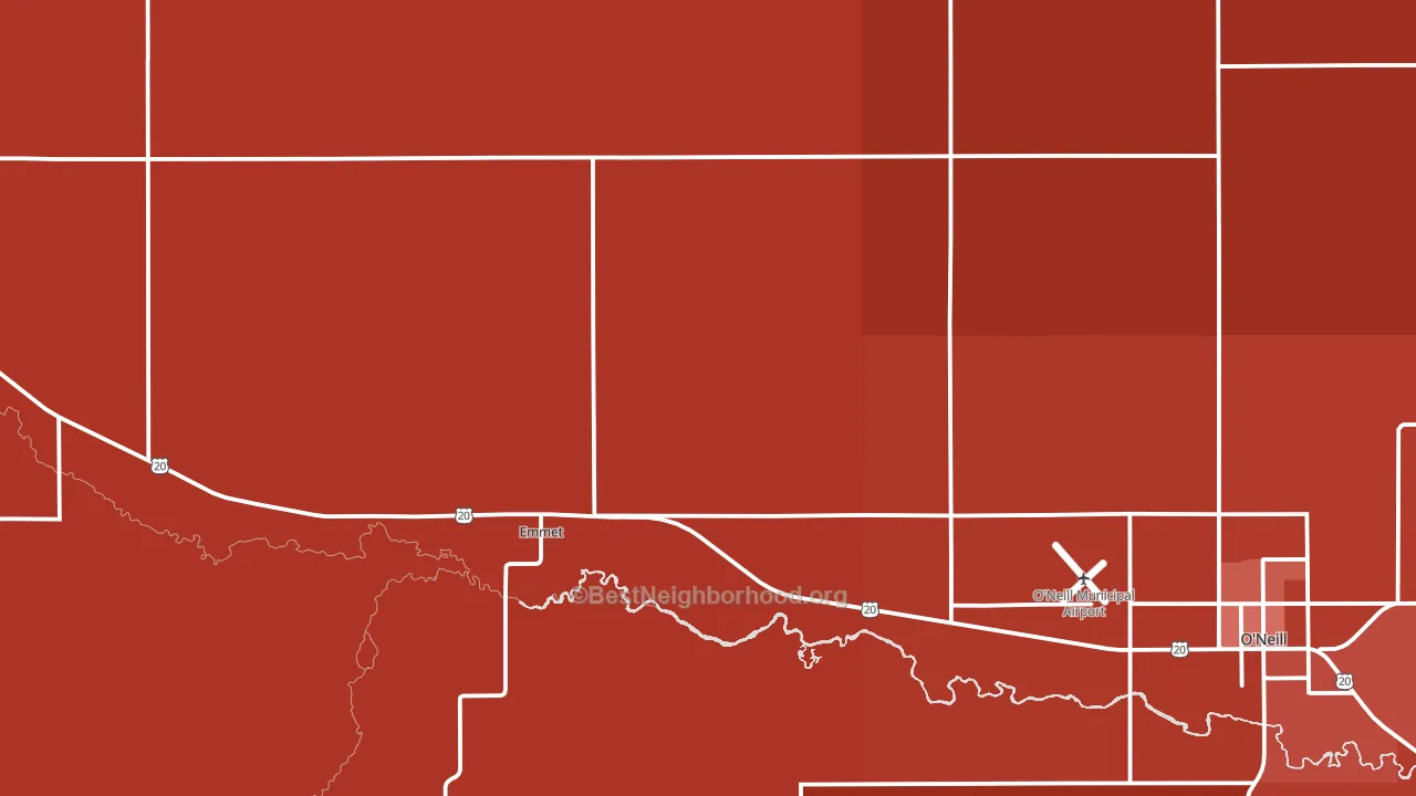 Emmet, NE block-group political-lean map
