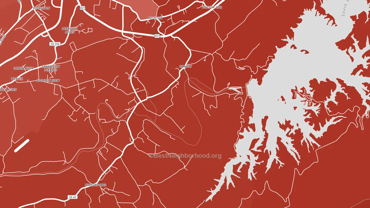 Emmett, TN block-group political-lean map