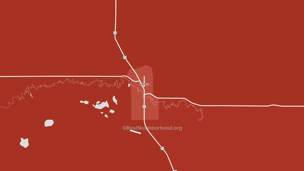 Emmons County, ND block-group political-lean map