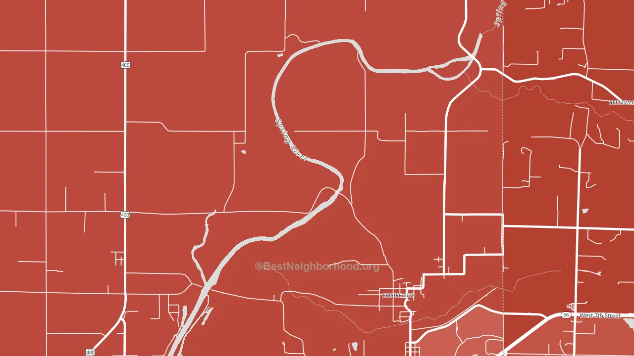 Empire City, KS block-group political-lean map