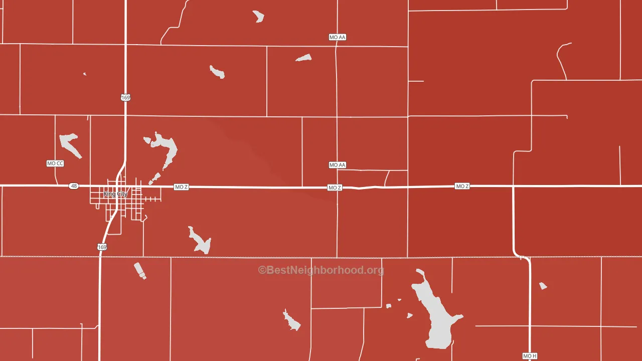 Empire Prairie, MO block-group political-lean map