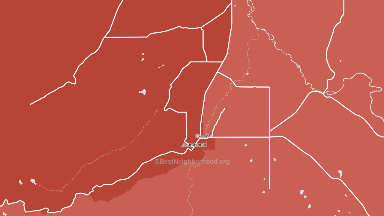 Encampment, WY block-group political-lean map