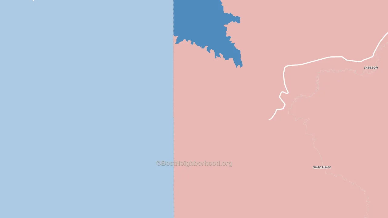 Encinal, NM block-group political-lean map