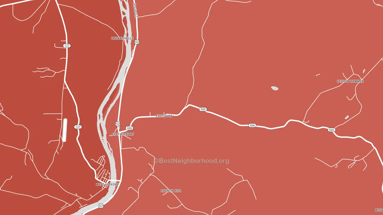 Endeavor, PA block-group political-lean map