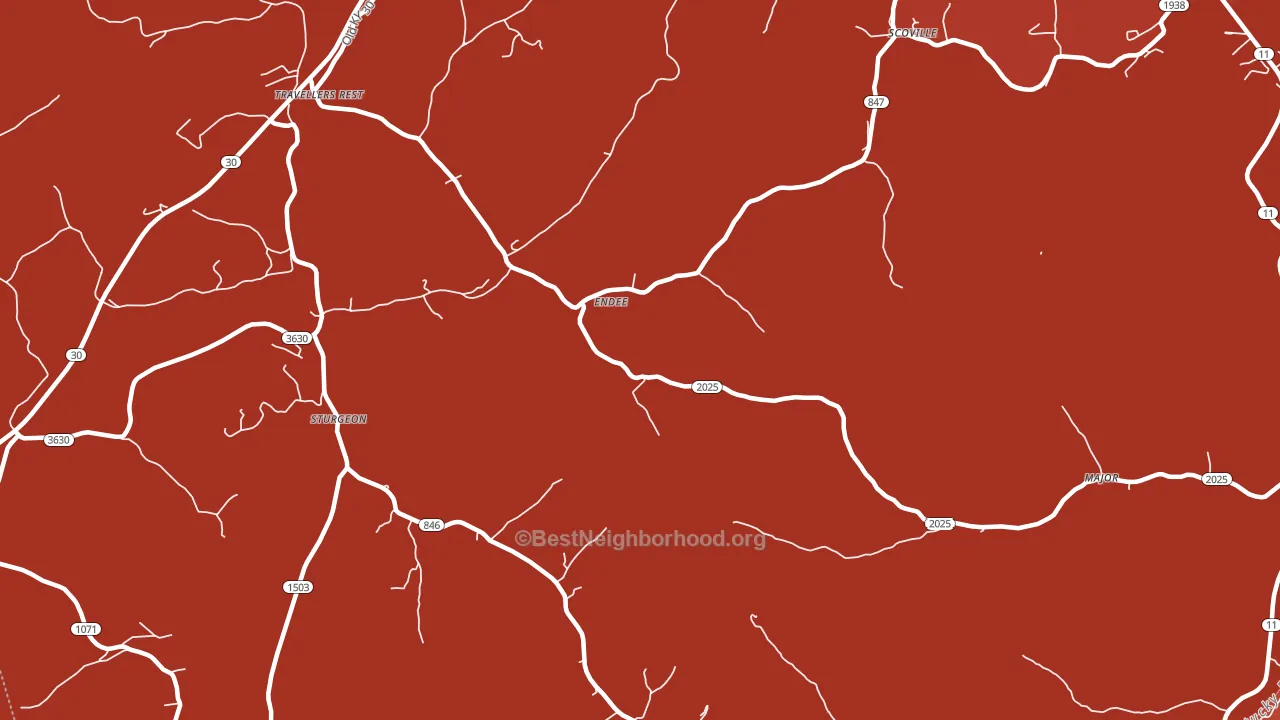 Endee, KY block-group political-lean map