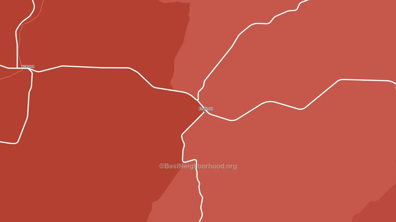 Endicott, WA block-group political-lean map
