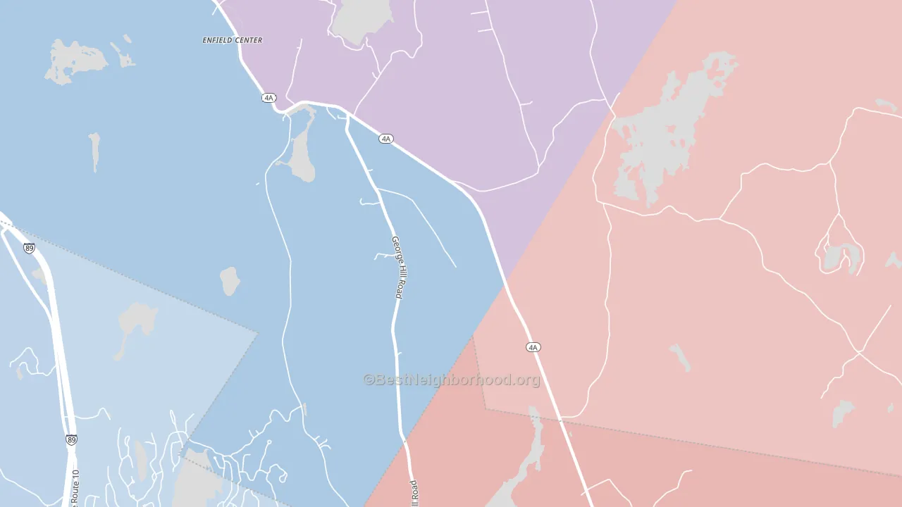 Enfield Center, NH block-group political-lean map