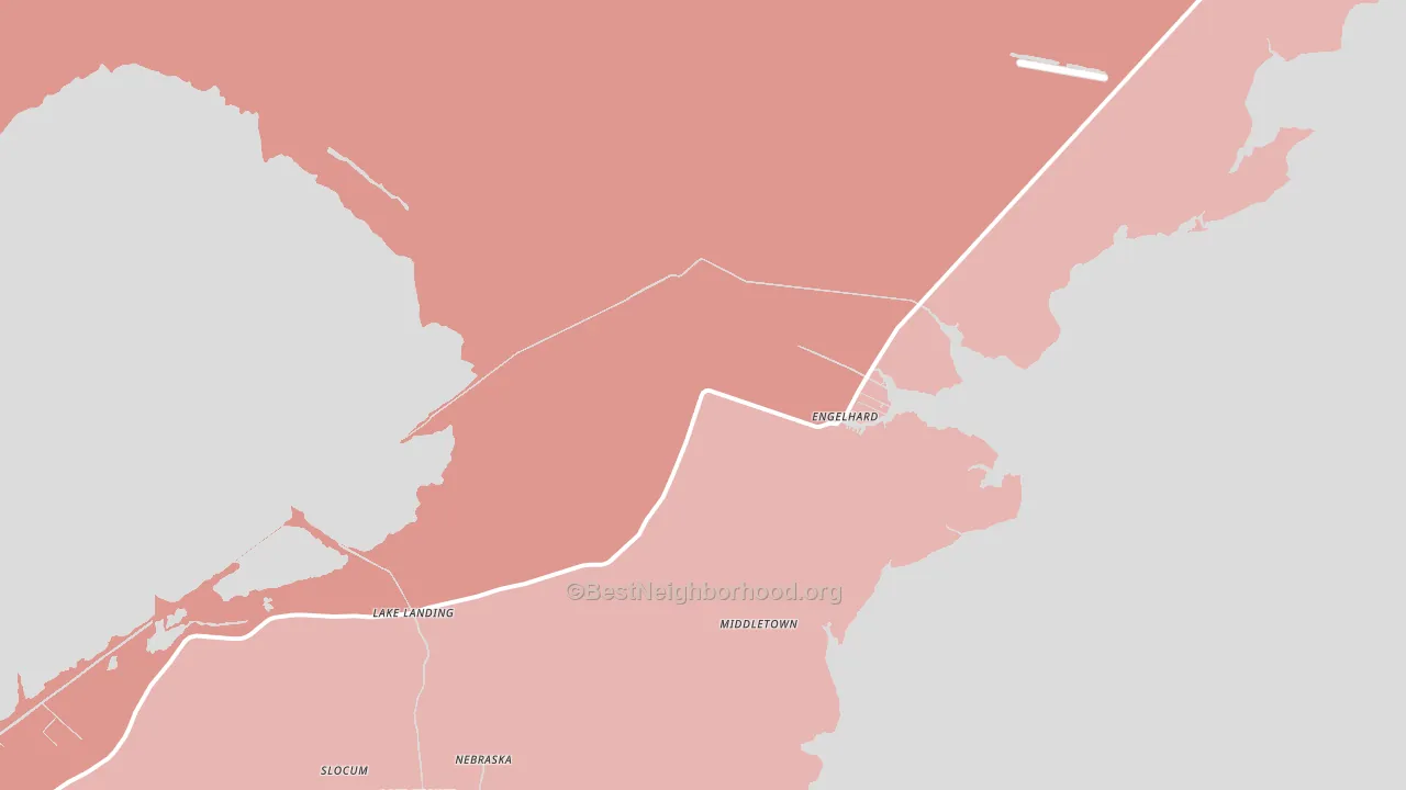 Engelhard, NC block-group political-lean map