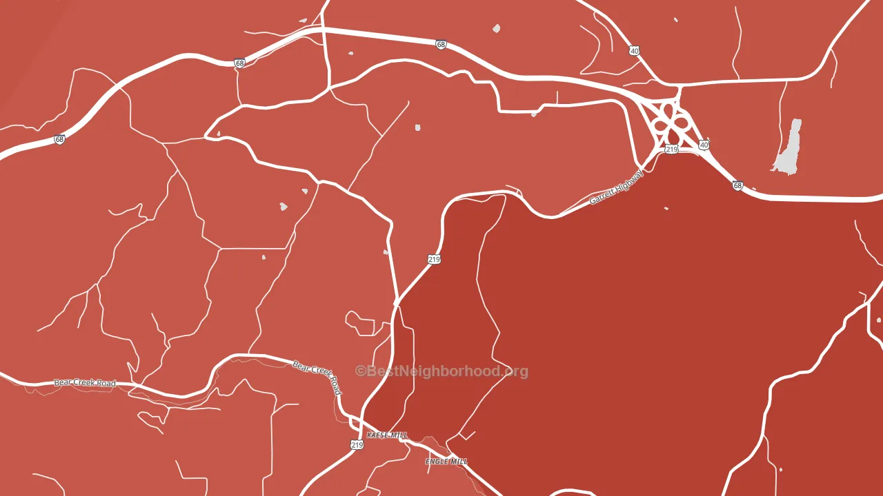 Engle Mill, MD block-group political-lean map