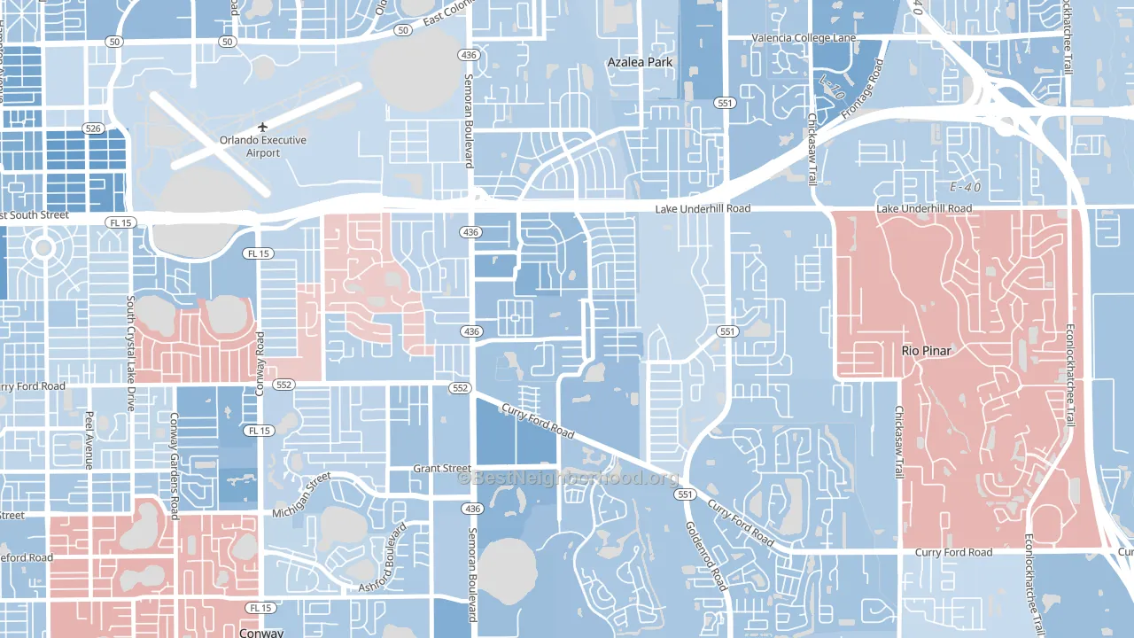 Englewood Park, Orlando, FL block-group political-lean map