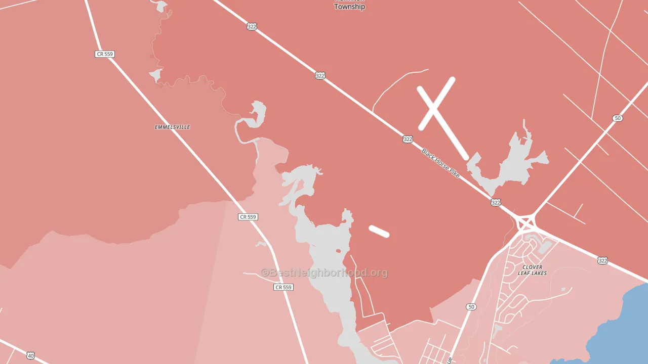 English Creek, NJ block-group political-lean map
