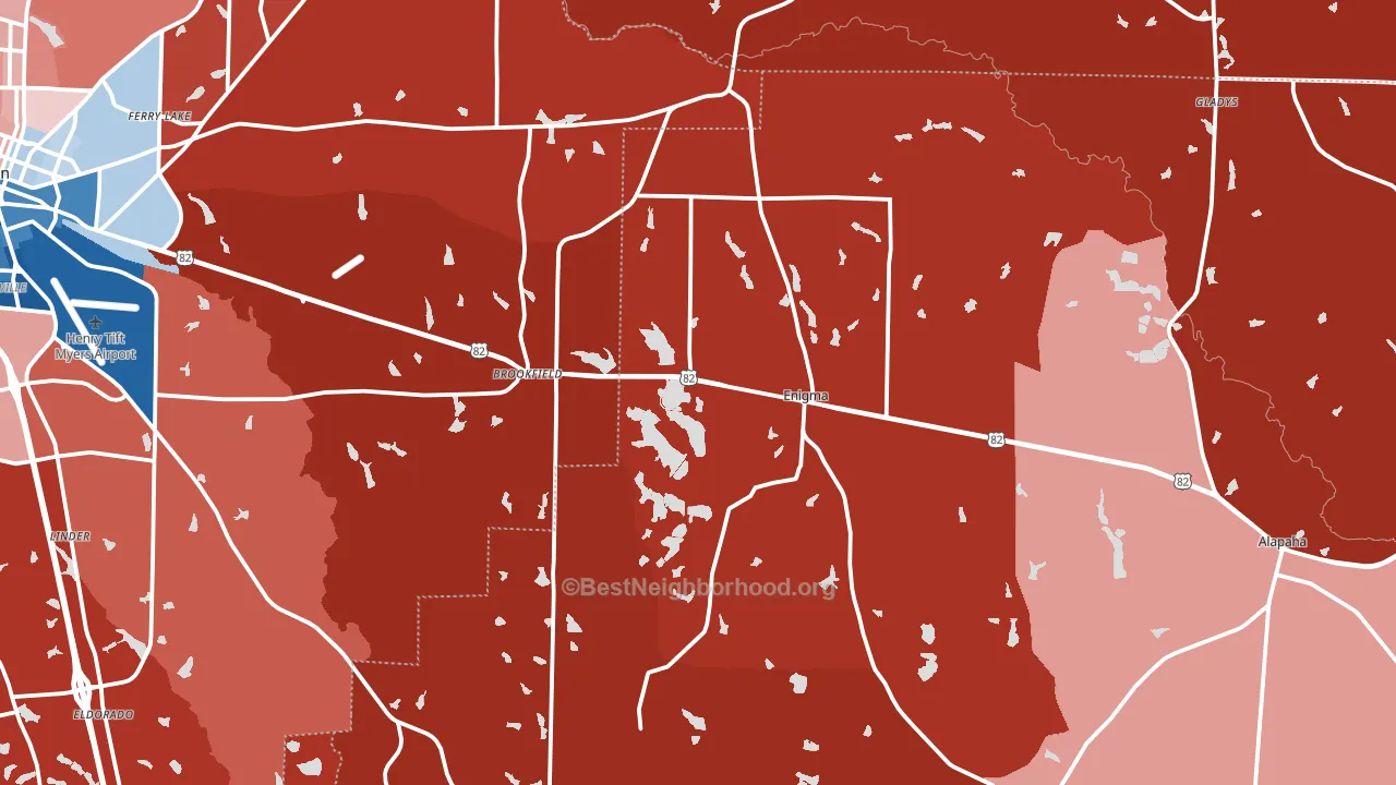 Enigma, GA block-group political-lean map