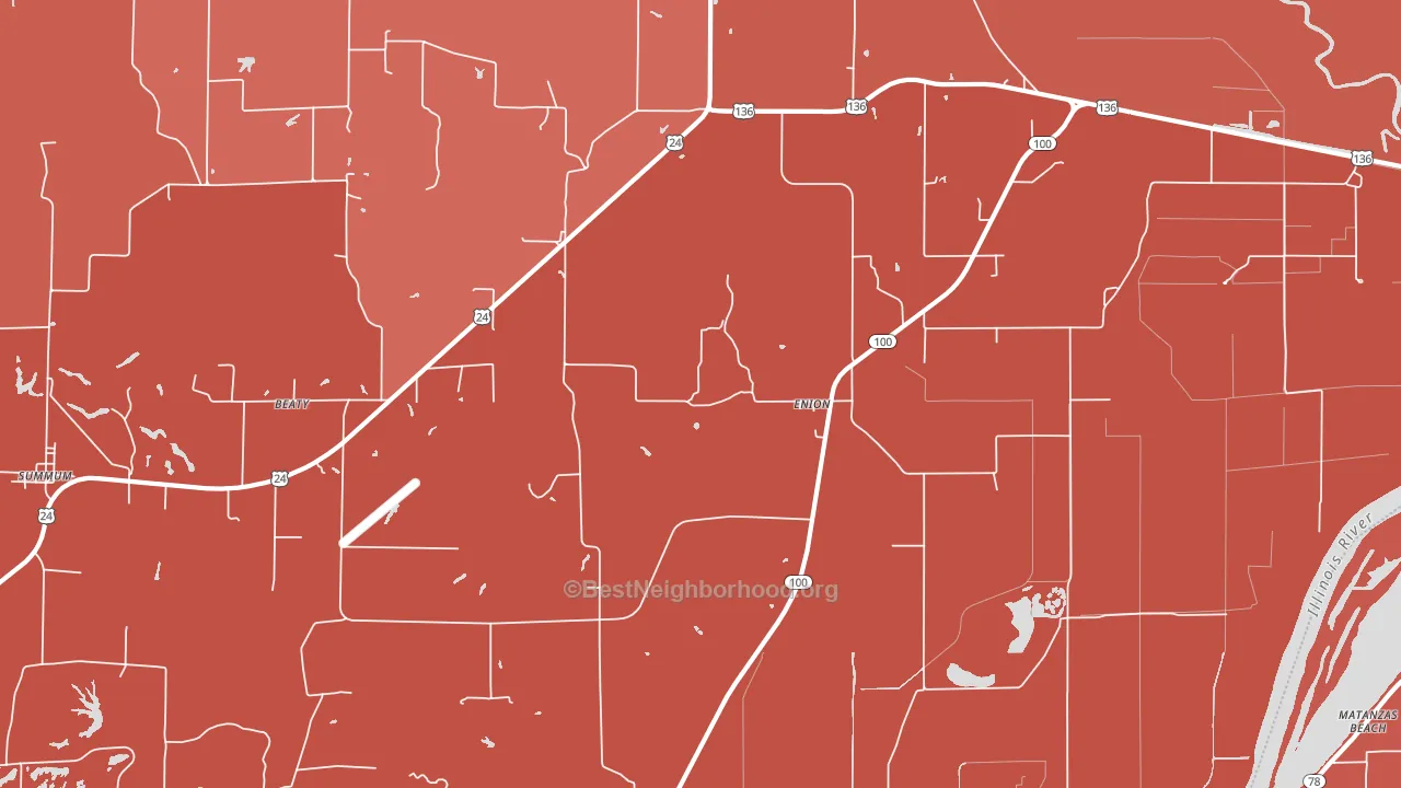 Enion, IL block-group political-lean map
