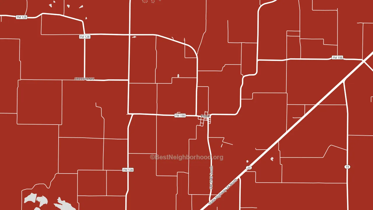 Enloe, TX block-group political-lean map