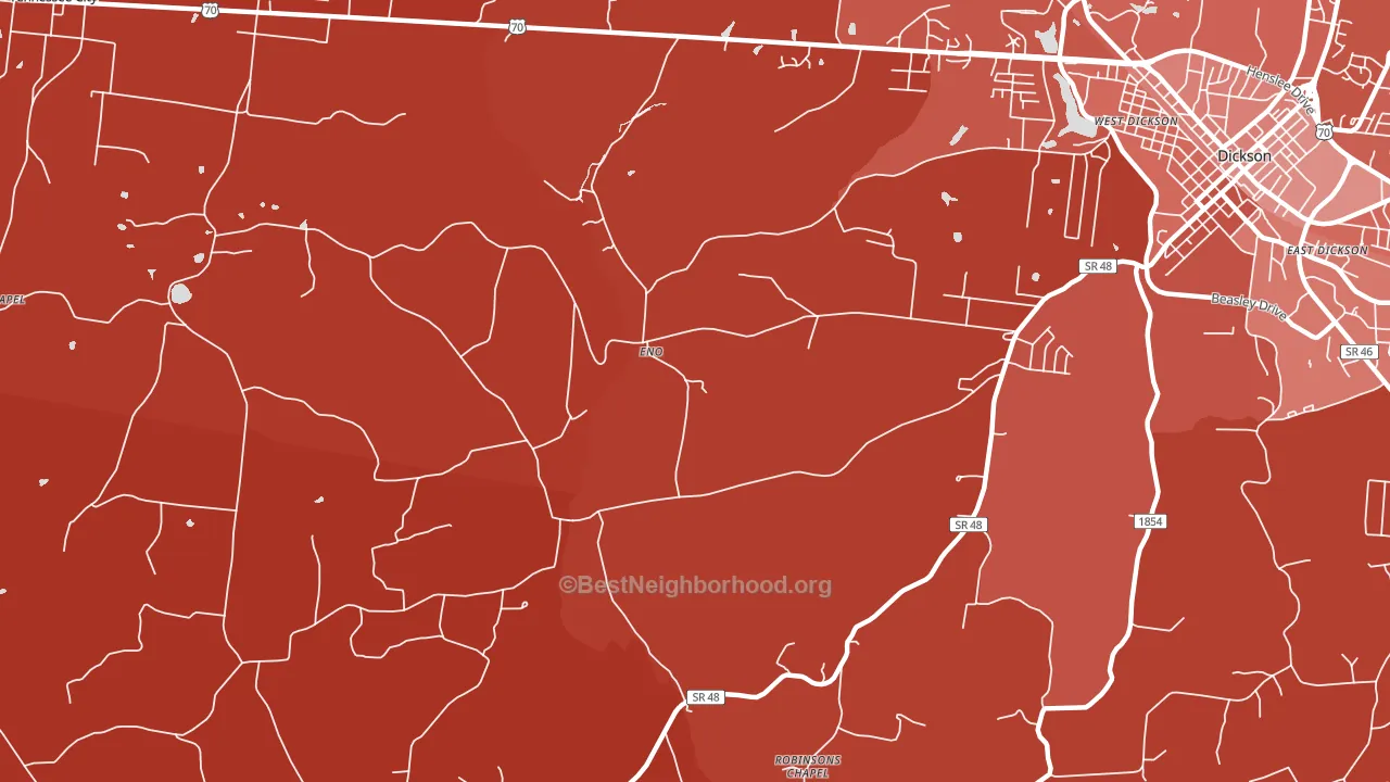 Eno, TN block-group political-lean map