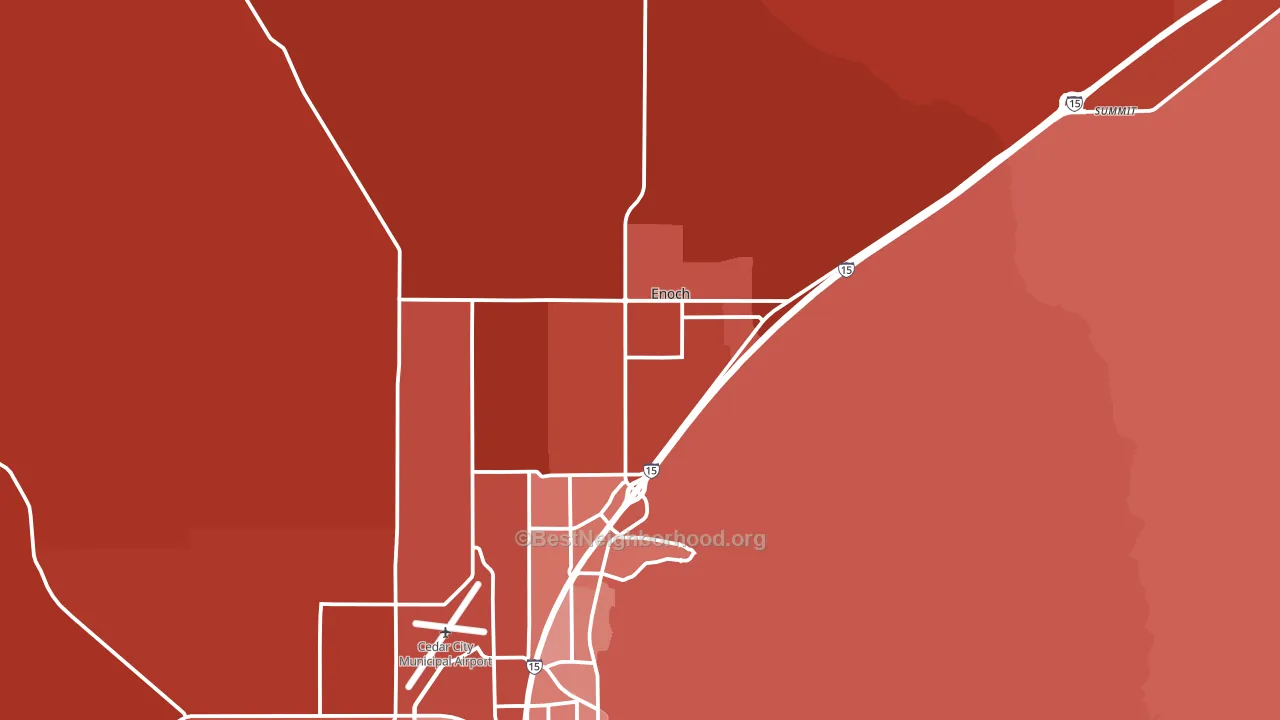 Enoch, UT block-group political-lean map
