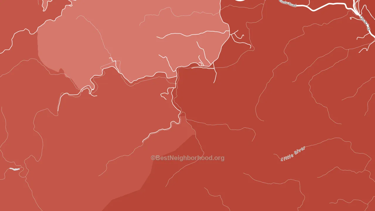Enola, NC block-group political-lean map