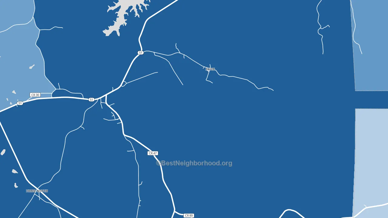 Enon, AL block-group political-lean map