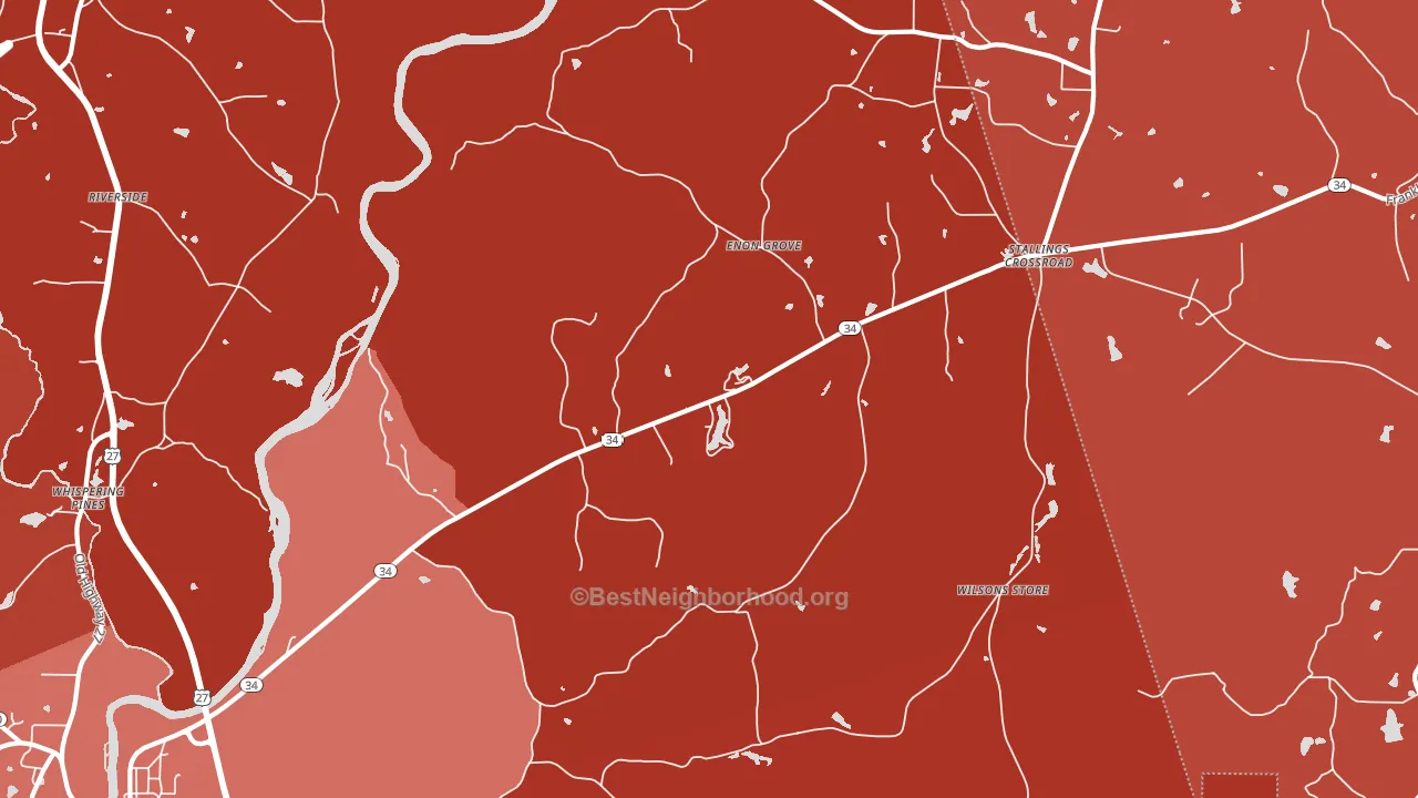 Enon Grove, GA block-group political-lean map