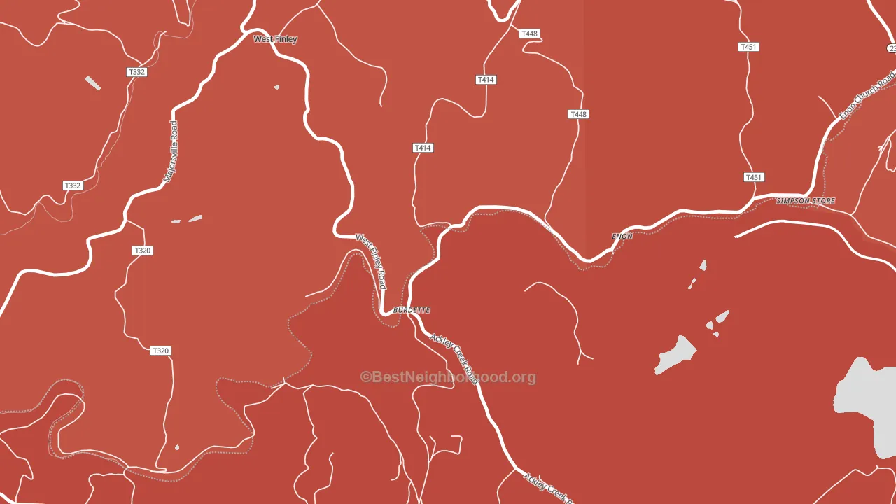 Enon, PA block-group political-lean map