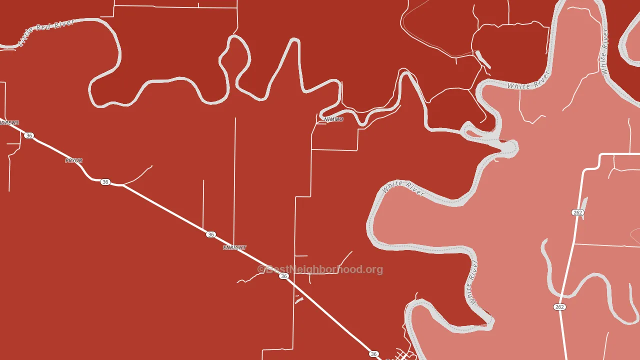Enright, AR block-group political-lean map