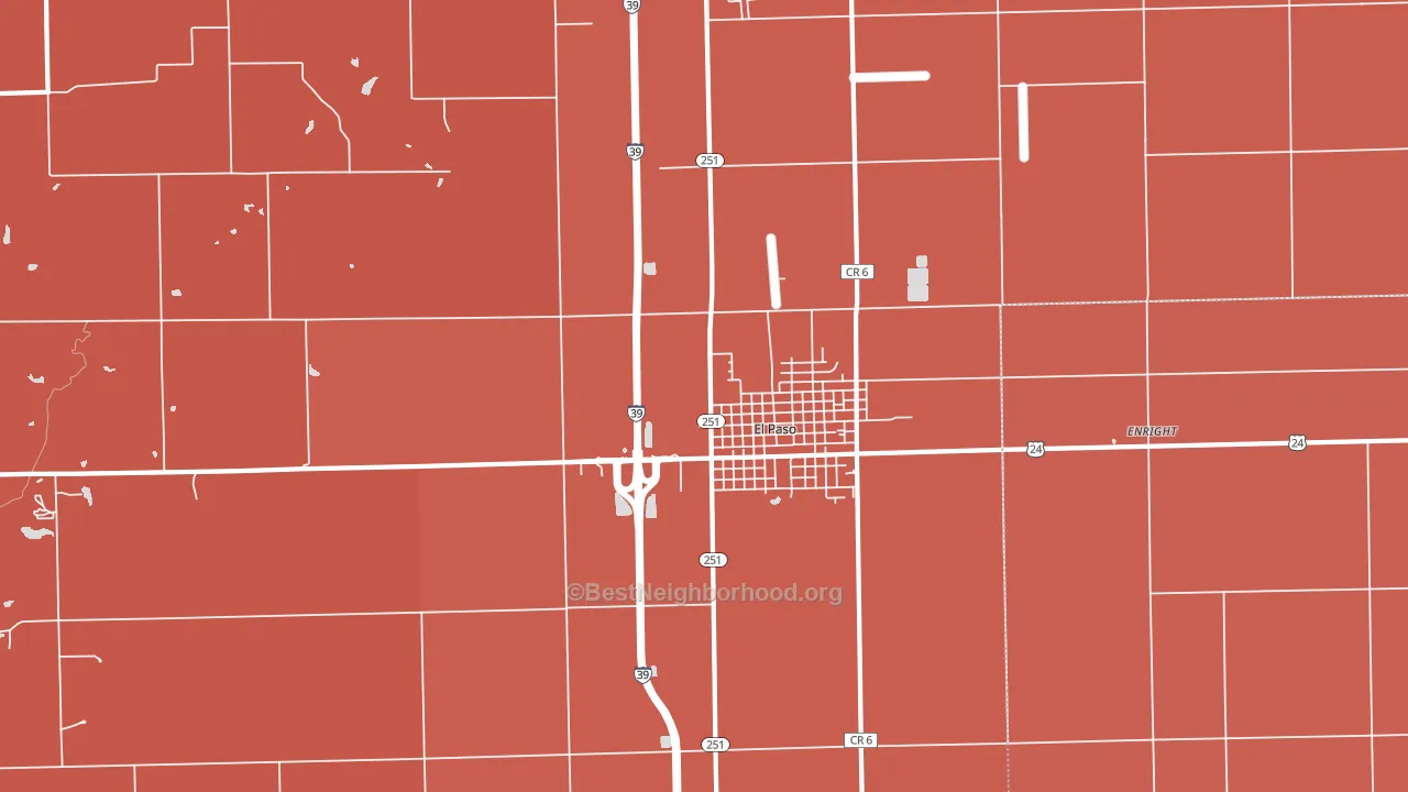 Enright, IL block-group political-lean map