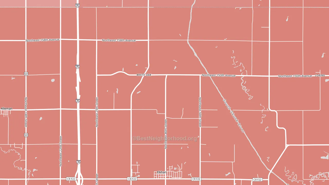 Enterprise, IA block-group political-lean map