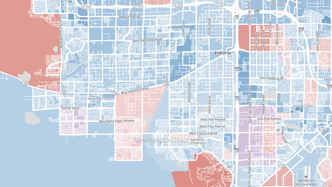 Enterprise, NV block-group political-lean map