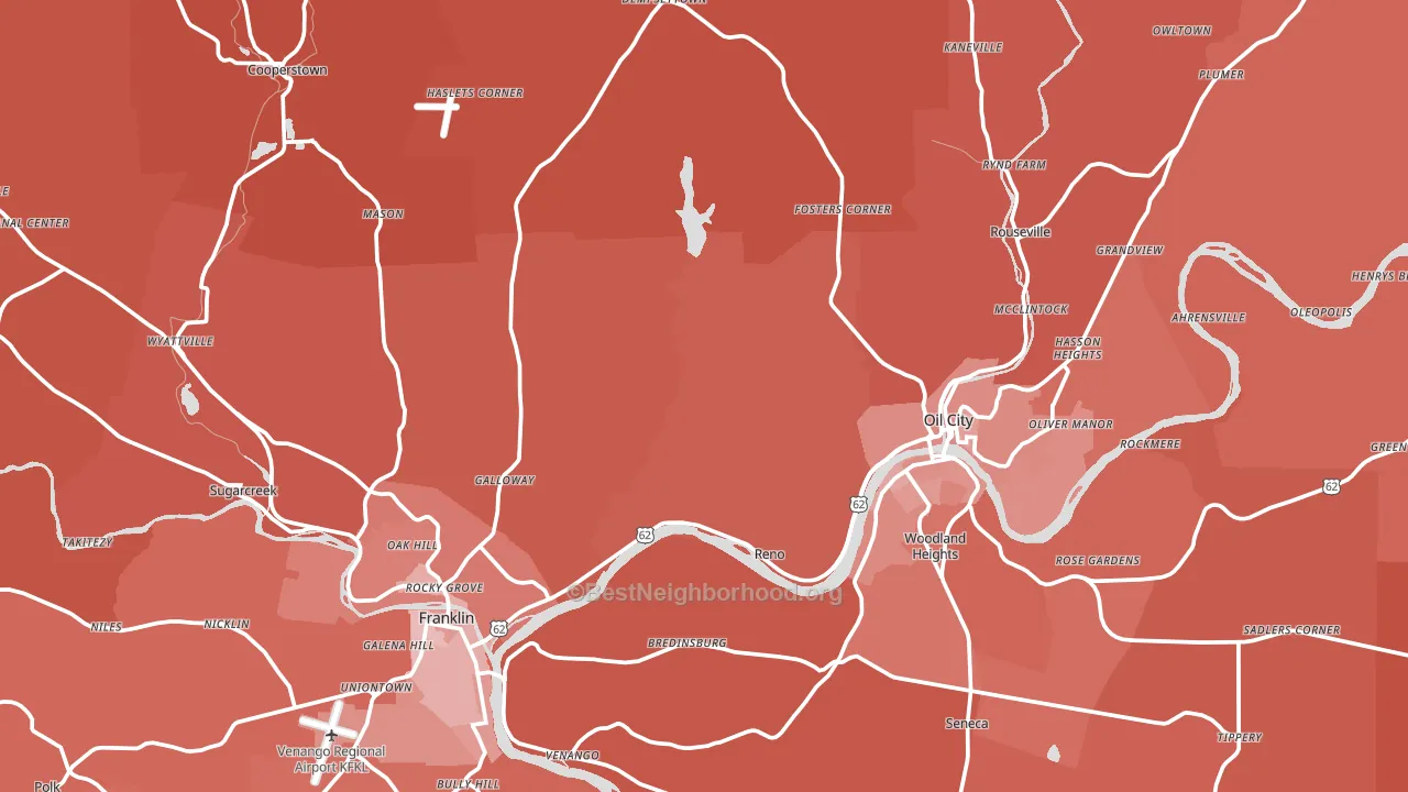 Enterprise, PA block-group political-lean map