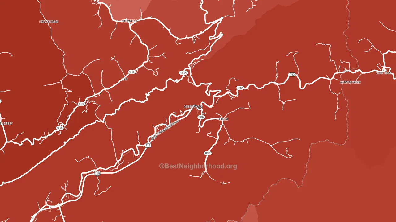 Eolia, KY block-group political-lean map