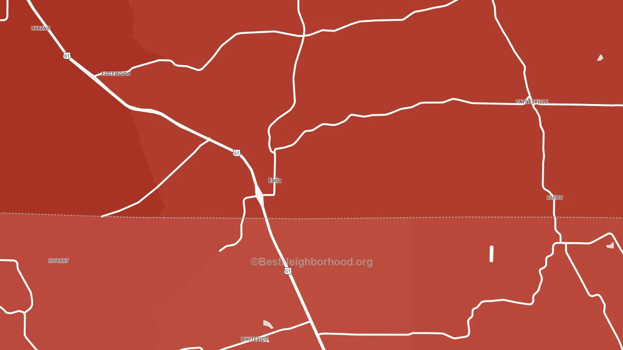Eolia, MO block-group political-lean map