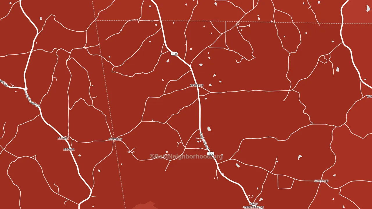 Ephesus, GA block-group political-lean map