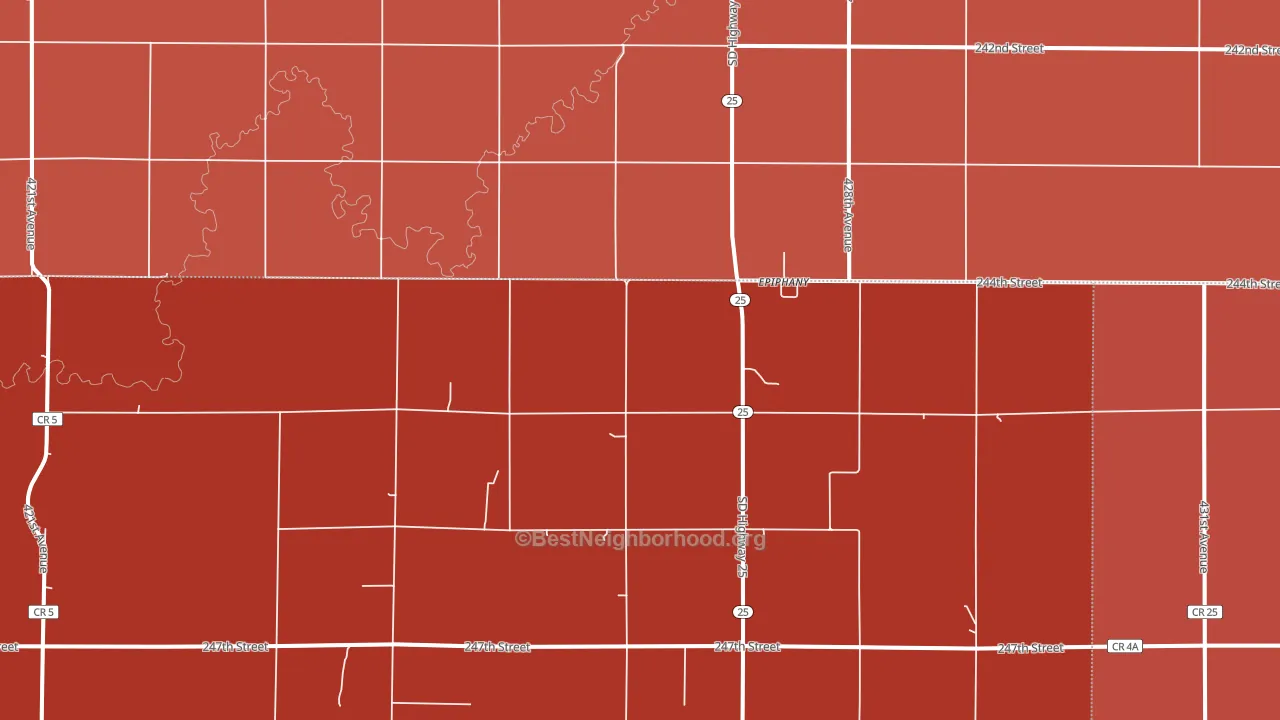 Epiphany, SD block-group political-lean map