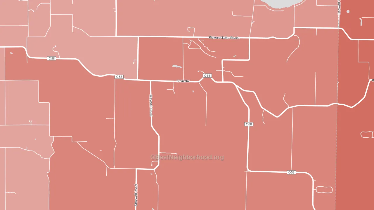 Epsilon, MI block-group political-lean map
