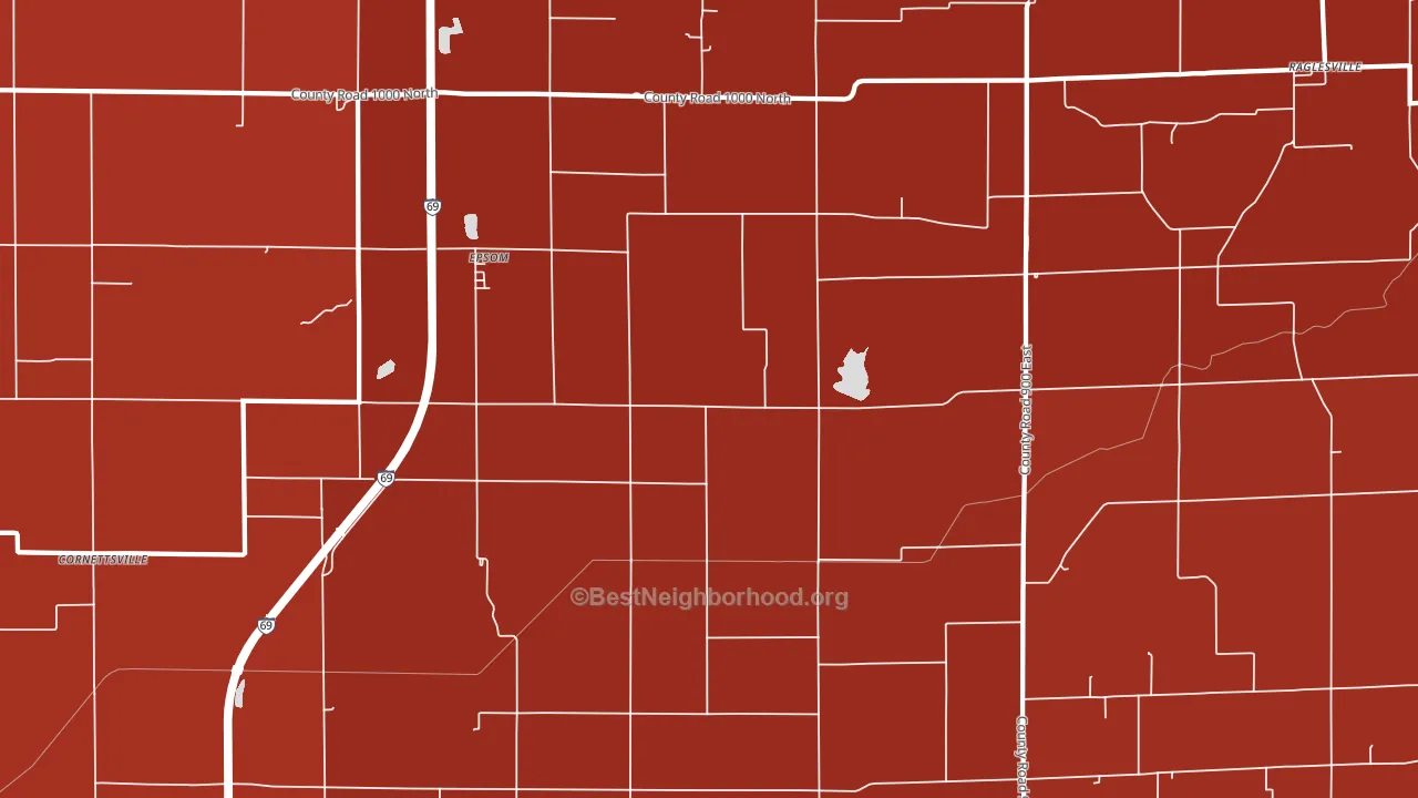 Epsom, IN block-group political-lean map