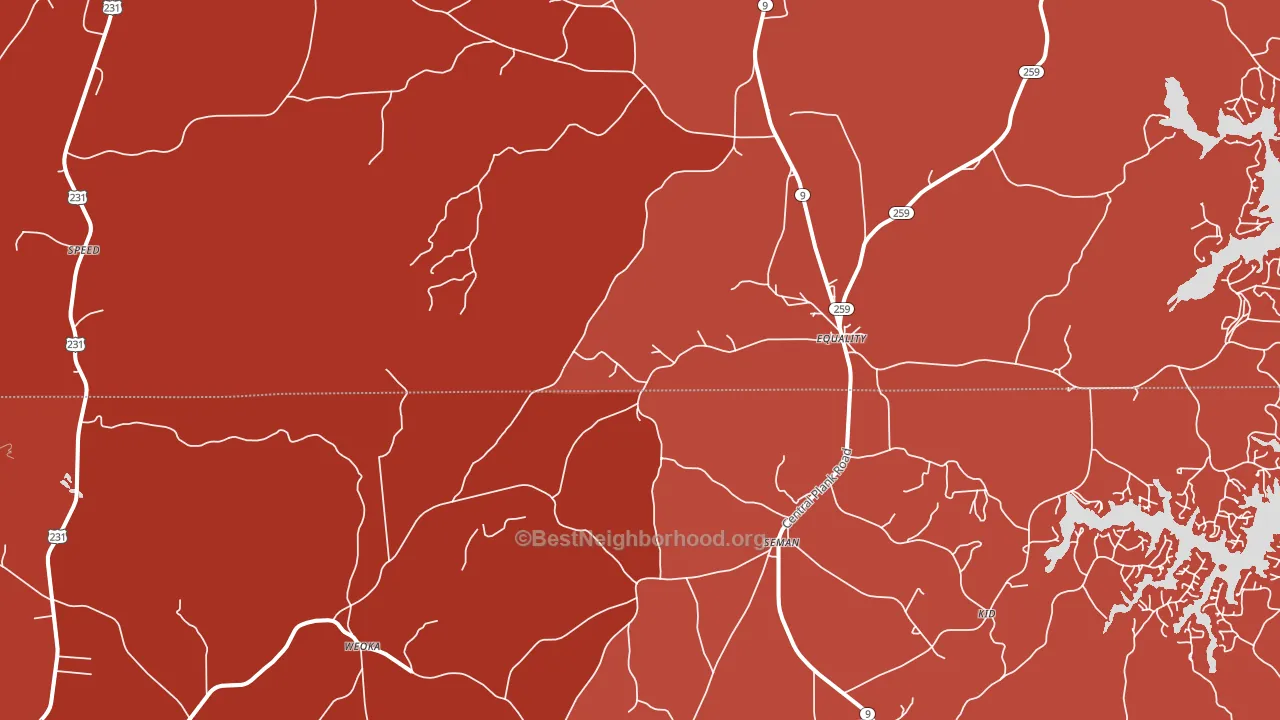 Equality, AL block-group political-lean map