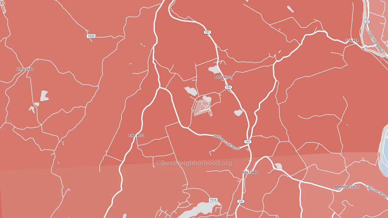 Equinunk, PA block-group political-lean map
