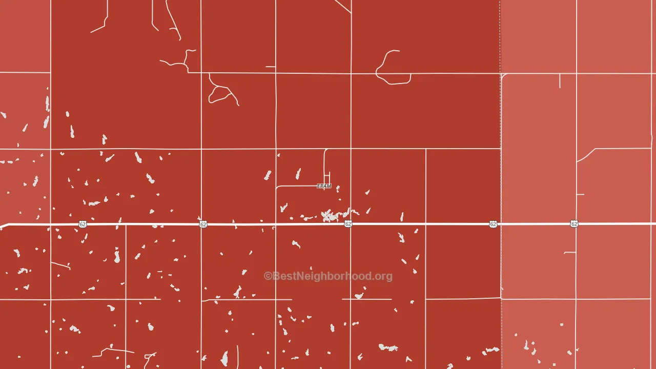 Eram, OK block-group political-lean map